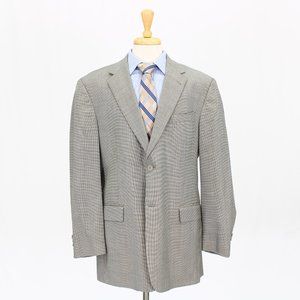 Hart Schaffner Marx 44L Gray HT 2-Button Sport Coat Blazer Jacket O940